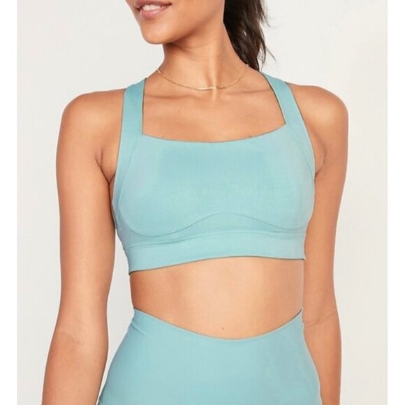 Old Navy Active NWT High Support Sports Bra in Teal Blue Size Small - Picture 9 of 10